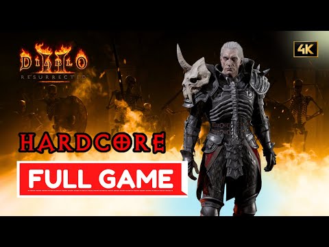 DIABLO 2 RESURRECTED HARDCORE Gameplay Walkthrough Necromancer FULL GAME [4K60FPS] - No Commentary