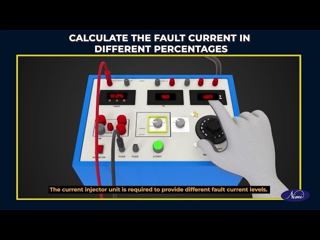 Practice setting of pick up current and time setting multiplier for relay