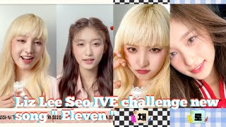 Download lagu Liz Lee Seo IVE challenge new song ' Eleven ' Tik Tok Complication mp3