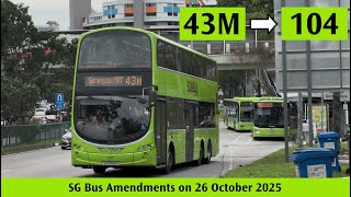 SG Bus Amendments on 26 October 2025