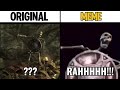 Skeleton Shield Original Vs Meme