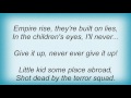 Royal Hunt - Give It Up Lyrics