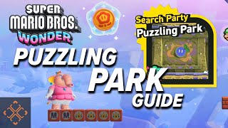 Super Mario Wonder - How To Find Every Token In Search Party: Puzzling Park