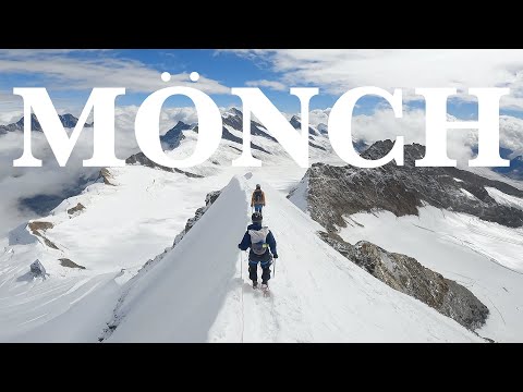 Mönch // Ein sehr schmaler Schneestreifen