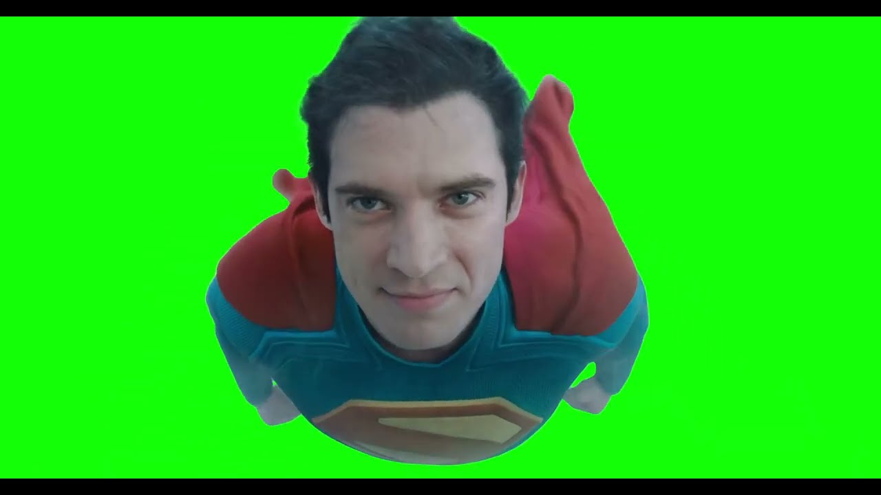 Superman Flying meme - (Green Screen)