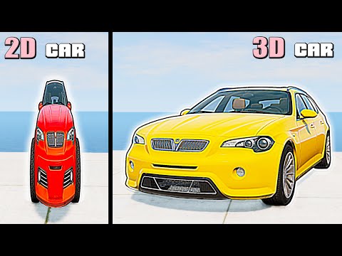 2D Vehicle VS 3D Vehicle in BeamNG.drive