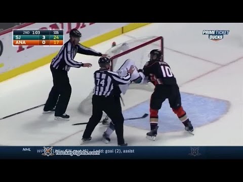 Tommy Wingels vs Corey Perry Oct 26, 2014