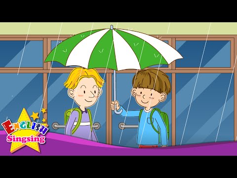 [下雨了什麼顏色的雨？- 簡單對話 - 兒童英語視頻 ([Weather] It's raining. What color is it? - Easy Dialogue - English video for Kids)