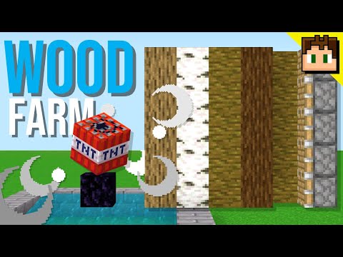 Minecraft Bedrock: FULLY AUTOMATIC TREE Farm! Oak, Birch, Jungle and Spruce | 1.21 Tutorial