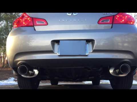 2009 Infiniti G37x Sedan Before and After Stillen Exhaust System