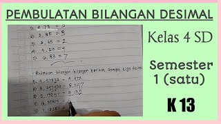 Cara mudah Pembulatan Pada Bilangan Desimal - Matematika Kelas IV SD K-13.