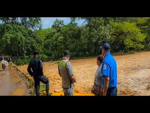Desborde de ríos e inundaciones en Santa María de Pantasma, Jinotega, activan evacuaciones