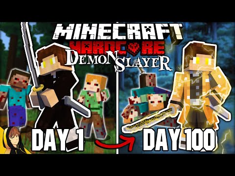 I Survived 100 Days in Hardcore Minecraft as a Demon Slayer... Here's What Happened!