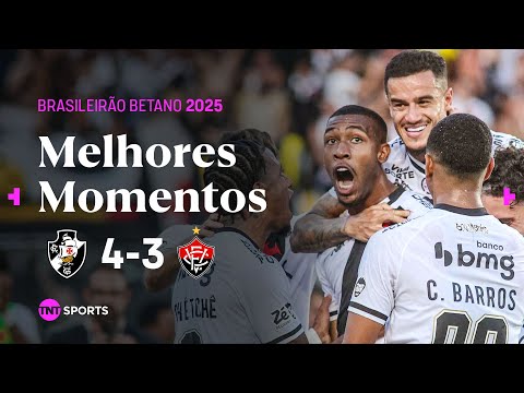 VITÓRIA NO ÚLTIMO MINUTO DO VASCÃO! Vasco 4x3 Vitória- Melhores Momentos - Brasileirão Betano 2025