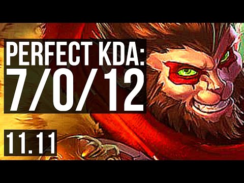 WUKONG vs KENNEN (TOP) | 7/0/12, 1.0M mastery, Godlike | BR Master | v11.11