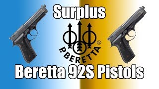 Beretta 92S 9mm Pistols - Surplus NRA Good / Very Good