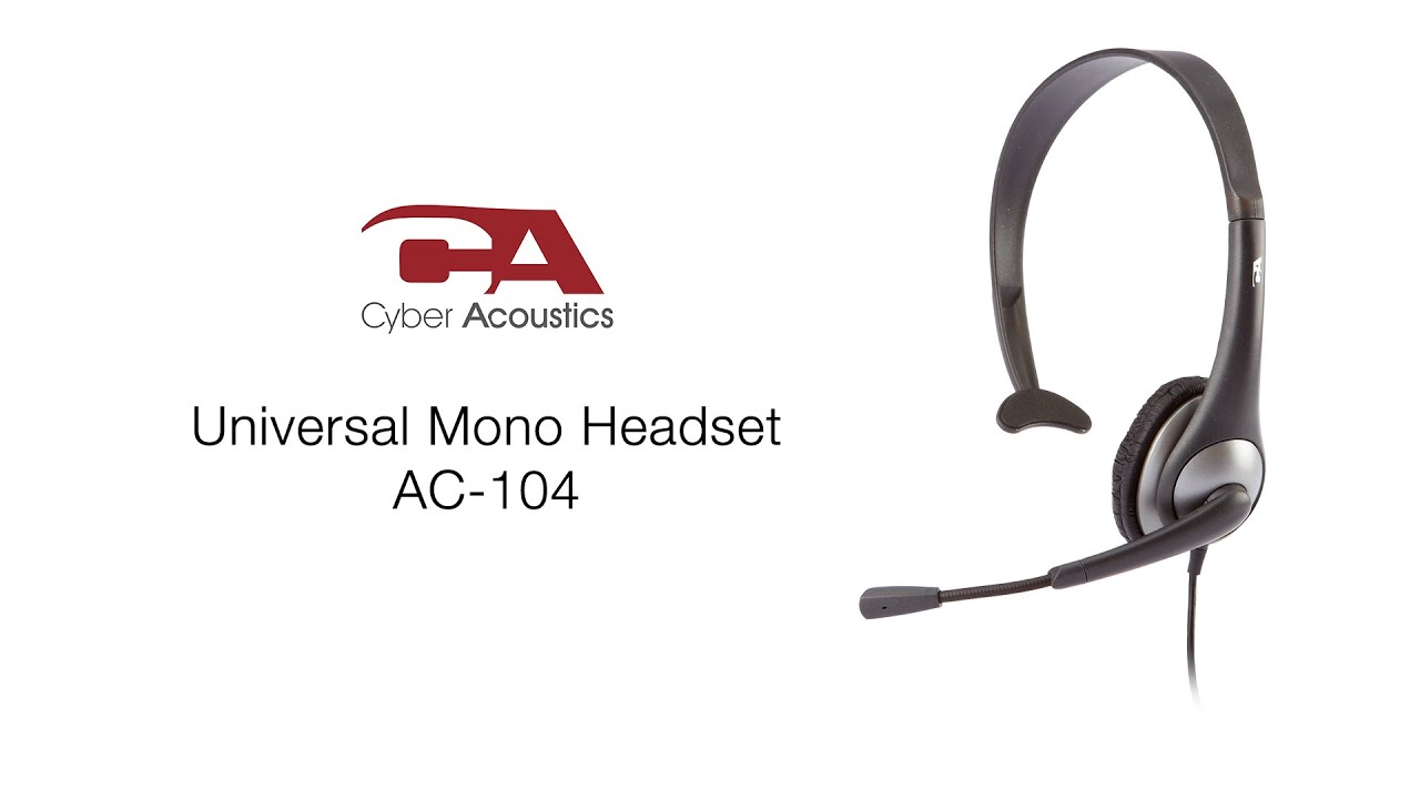 Universal Mono Headset (AC-104) | Cyber Acoustics
