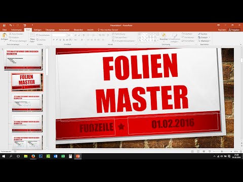 Folienmaster in PowerPoint verwenden - Tutorial [Deutsch, German, 2013, 2016]
