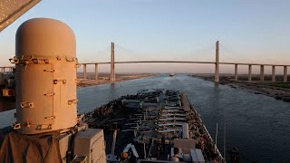 Timelapse: USS Bataan  (LHD 5) Transiting the Suez Canal