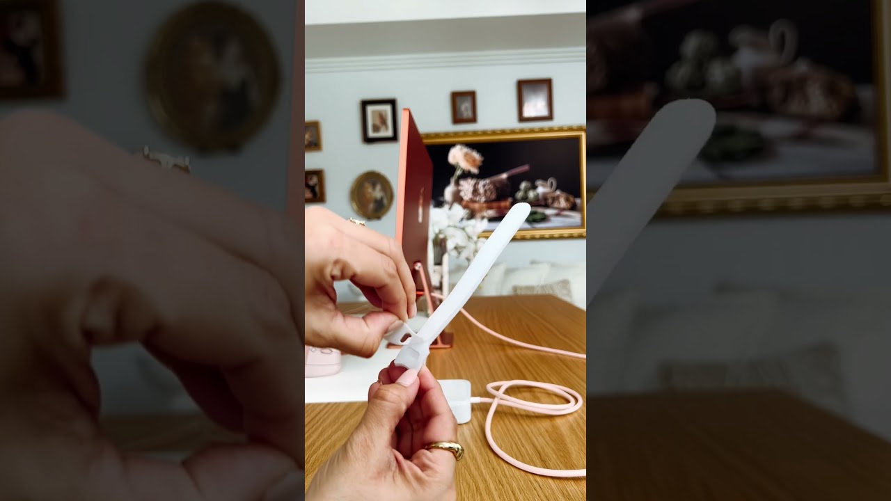 I found the perfect cable management for my centre-room office desk.