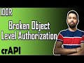 API1 Broken Object Level Authorization IDOR CrAPI