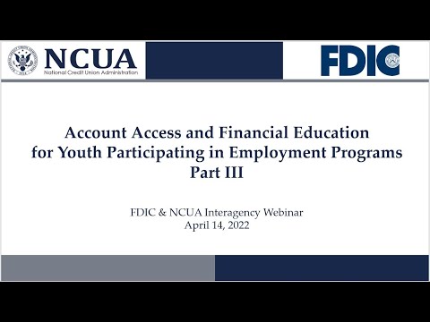 Account Access and Financial Education for Youth Participating in Employment Programs Part III thumbnail
