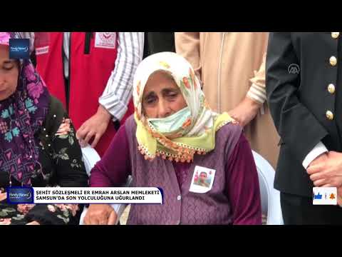 Şehit Sözleşmeli Er Emrah Arslan memleketi Samsun’da son yolculuğuna uğurlandı