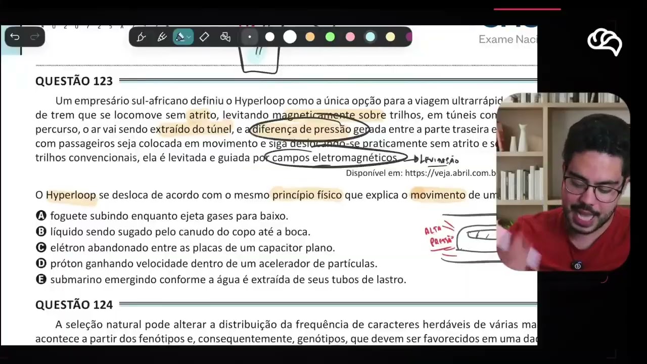 Resolução em Vídeo — Questão 123 ENEM 2025 Belém