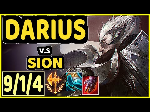 DARIUS vs SION - 9/1/4 KDA TOP CHALLENGER GAMEPLAY - BR