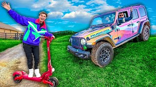 World's Fastest Electric Scooter VS Jeep (45 MPH)