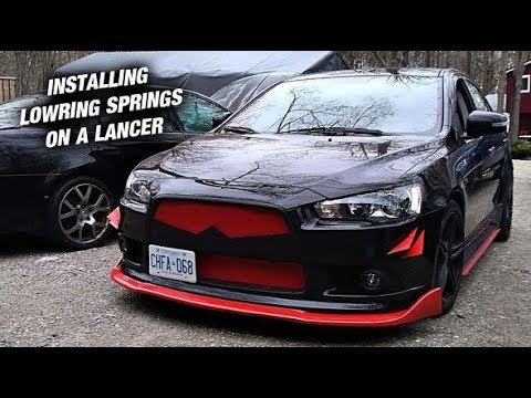 Installing lowering Springs On My Buddy's Lancer