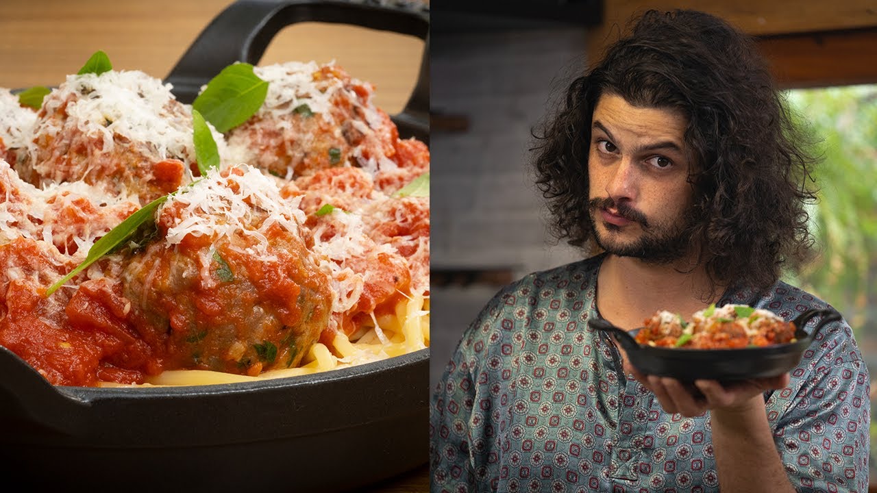 MACARRÃO COM ALMÔNDEGA | Cozinha de Quarentena | Mohamad Hindi | #FiqueemCasa e cozinhe #Comigo