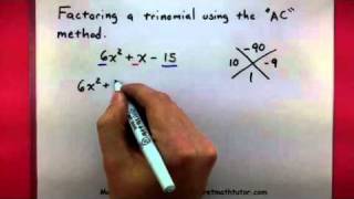 Algebra - Factor a trinomial using the AC method