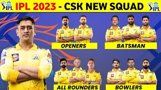 Csk Squad 2023 - Csk Team 2023 Players List || Chennai Super Kings 2023 Squad
