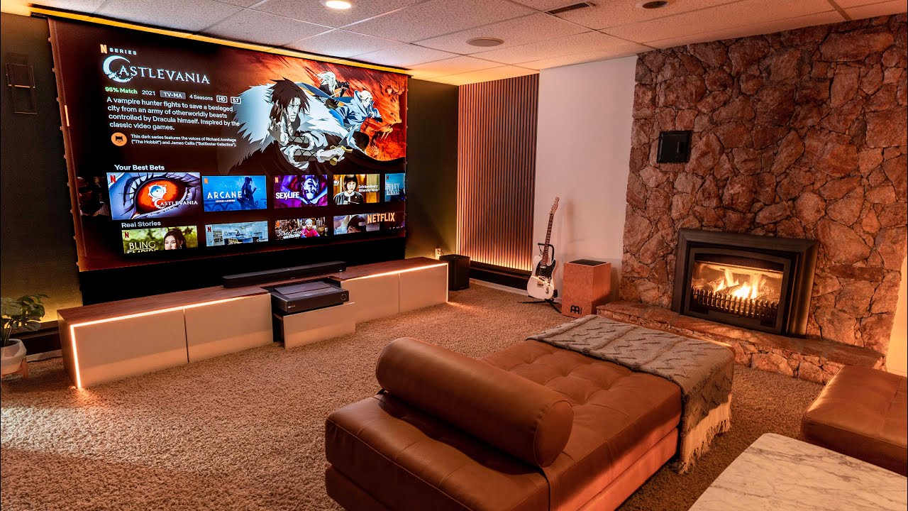 The Modern DREAM Home Theater Room Makeover 2024