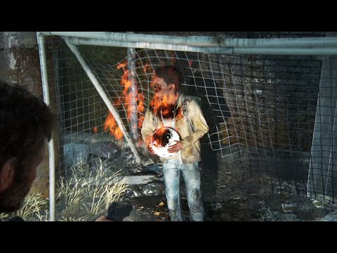 Joel sets Sam's Ball on Fire - The Last of Us Part I
