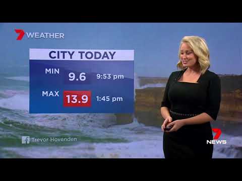 8 July 2018: The weekend had cold and gusty showers. There should be a few more on Monday.