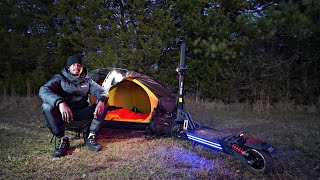 Overnight Camping With A Off-Road Electric Scooter | HiBoy Titan