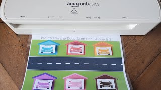 amazonbasics laminator making toddler busy pages, new back to school item.