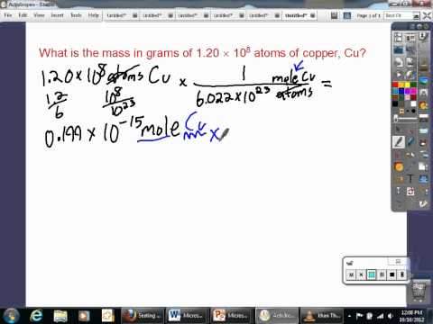 example of how to convert atoms to mass.avi