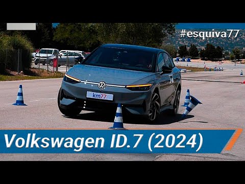 Volkswagen ID.7 2024 – Maniobra de esquiva (moose test) y eslalon | km77.com