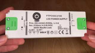 FTPC60C2100 POS Proudový zdroj 2100mA 15~28V 60W