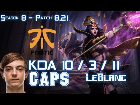 FNC Caps LEBLANC vs AKALI Mid - Patch 8.21 KR Ranked