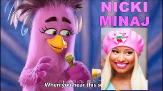 Nicki Minaj (Pinky) parts in Angry Birds Movie 2 video