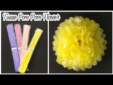 How To Make Tissue Pom Pom flowers | DIY | Decoration Ideas
