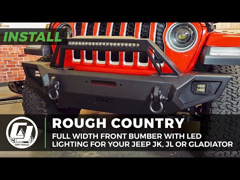 Jeep Gladiator Install | Rough Country Full Width Winch Bumper with Lights