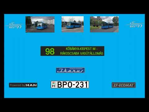 [SOUND] BPO-231 BKV 98-as viszonylat Ikarus 412.10C /Budapest Bus Sound/