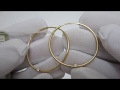 Видеообзор Золотые серьги кольца 30мм(Конго) 316230