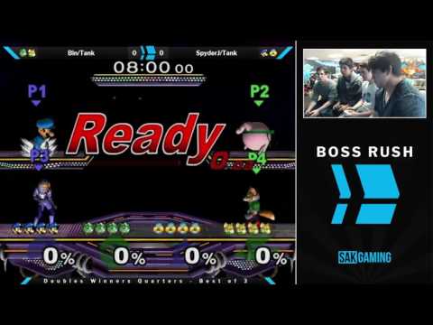Boss Rush: Duck Doubles Winners Quarters - Bin/Tank (Green) vs SpyderJ/ILoveBagelz (Blue)