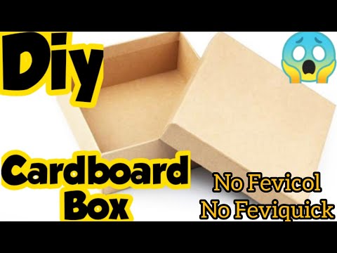Diy Cardboard box/Homemade cardboard box/How to make cardboard box at home/Cardboard box making